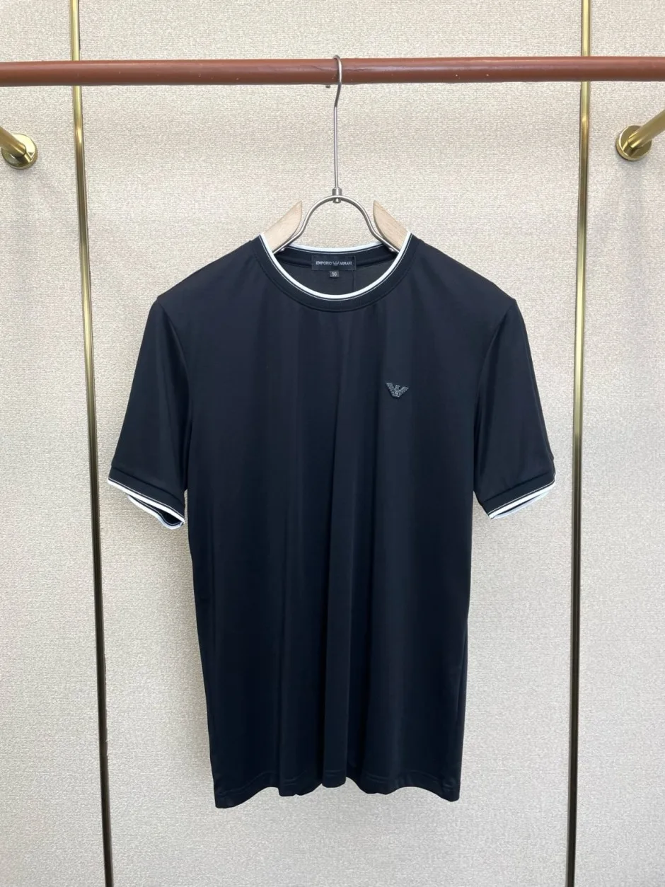 カジュアル ルマーニ Tシャツ コピー イーグルロゴ クルーネック 半袖Tシャツ