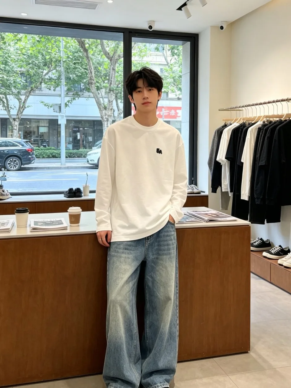 1786013933471557.jpg シンプル 合わせやすい ロゴ 長袖Tシャツ アルマーニ Tシャツ コピー クルーネック