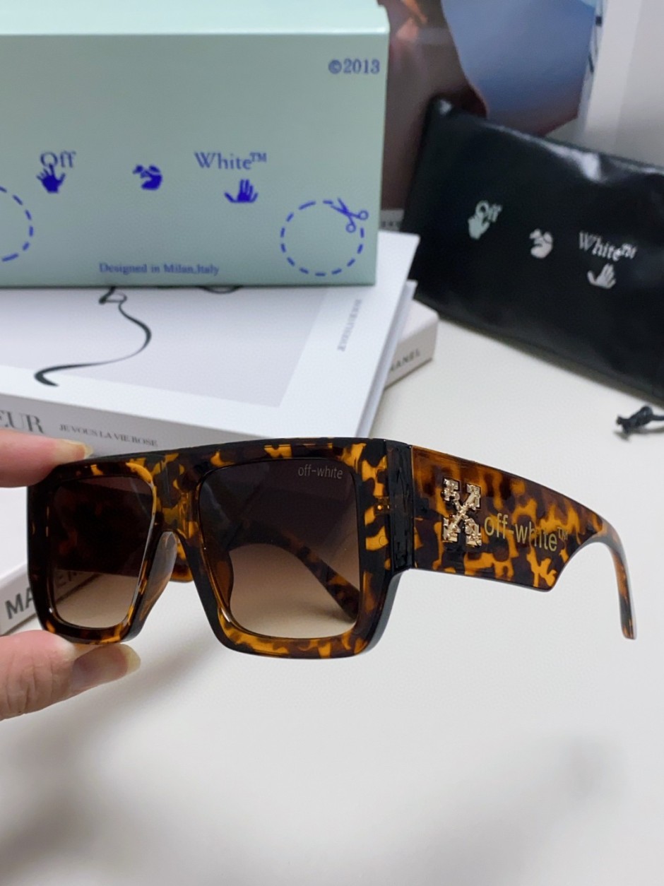 スタイリッシュ 人気 オフホワイト サングラス 偽物 アローロゴ アイウェア