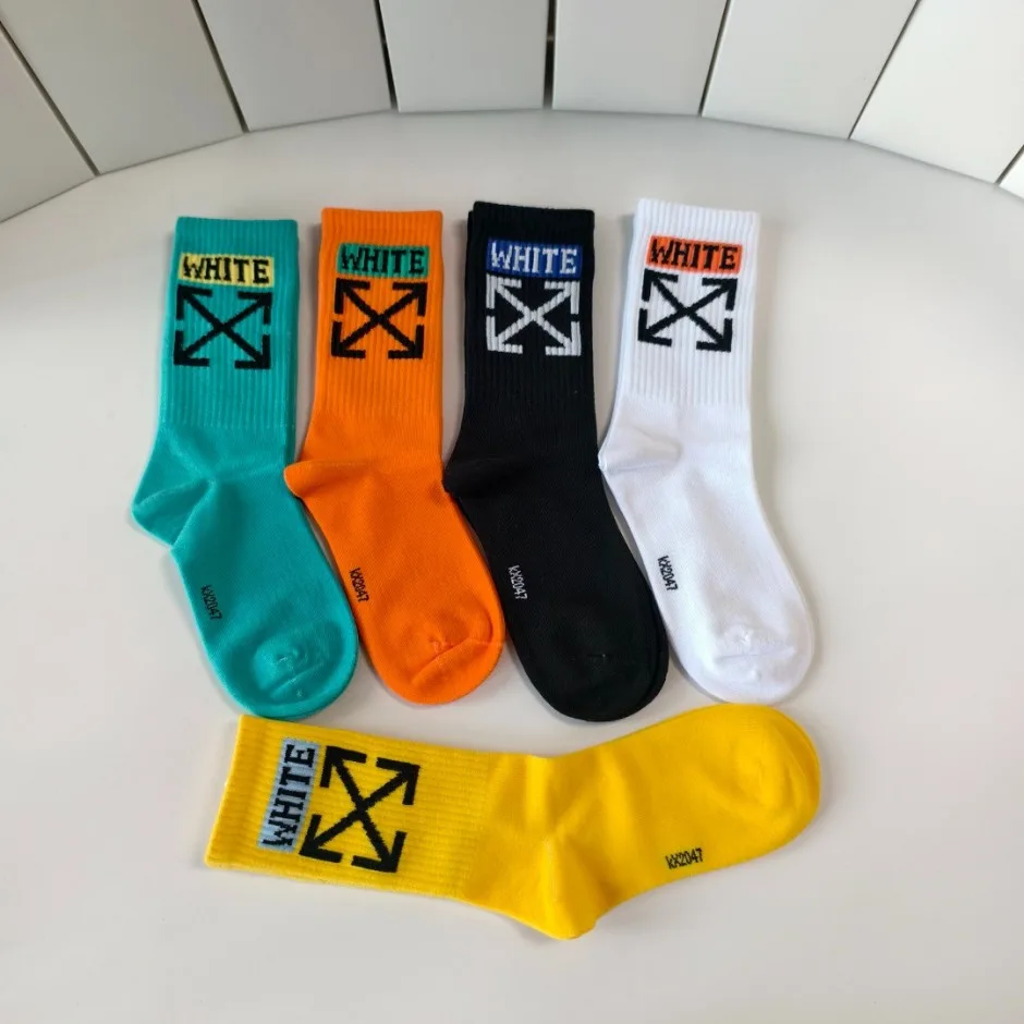 1786078500675456.jpg スタイリッシュ 5足セット ソックス オフホワイト 靴下 偽物 合わせやすい