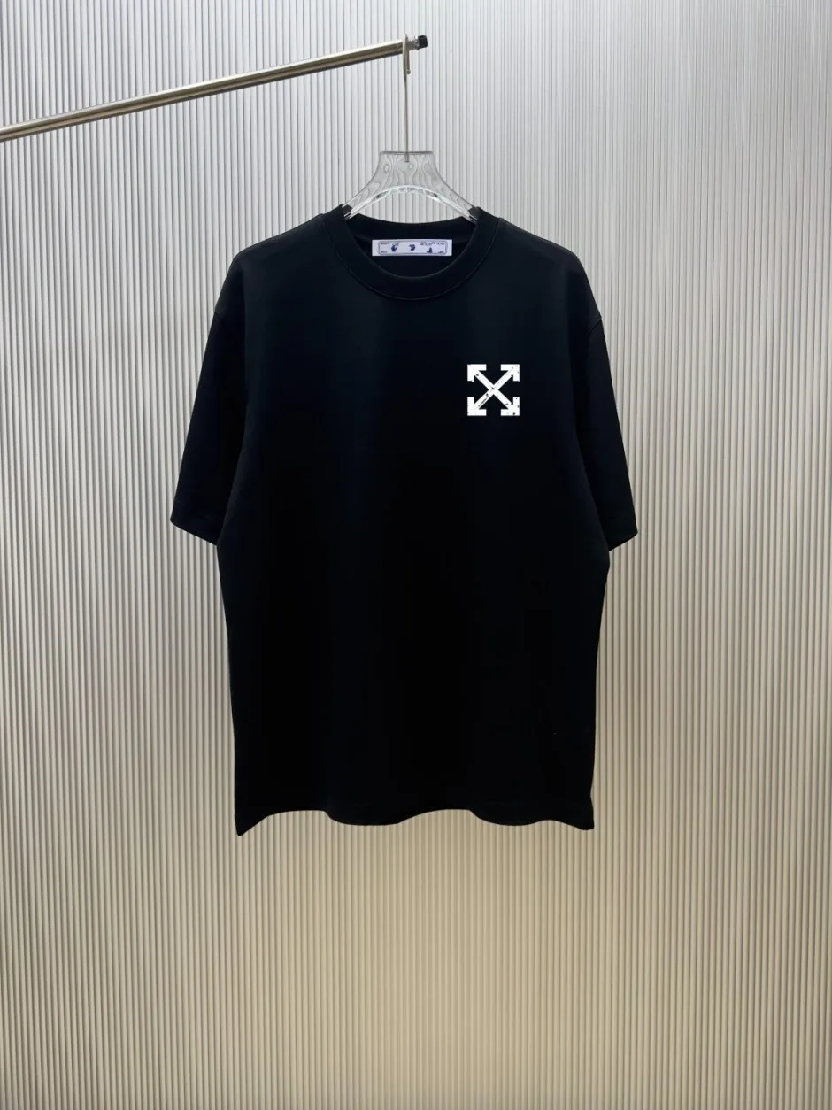 1786093435149353.jpg カジュアル おしゃれ プリント オフホワイト Tシャツ 偽物 半袖Tシャツ ブラック