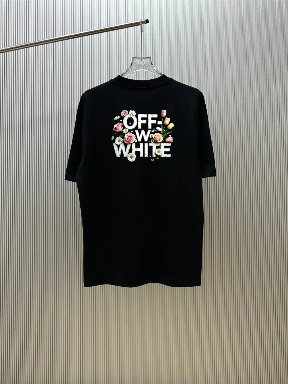 1786093436180281.jpg カジュアル おしゃれ プリント オフホワイト Tシャツ 偽物 半袖Tシャツ ブラック