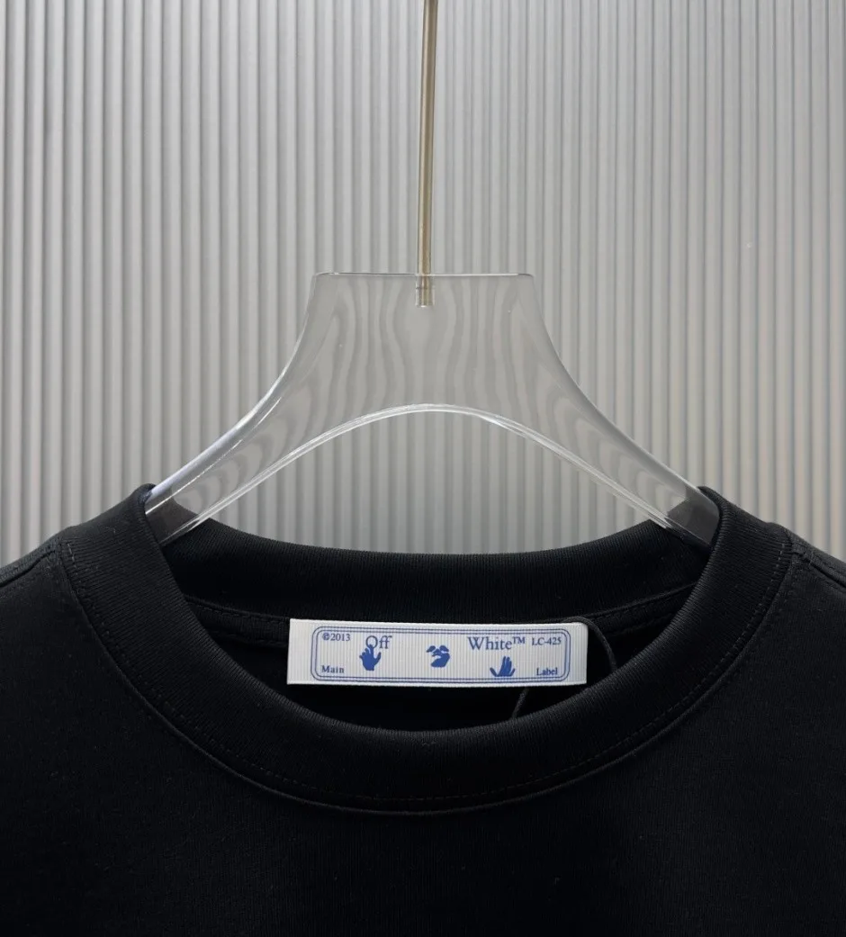 1786093439748595.jpg カジュアル おしゃれ プリント オフホワイト Tシャツ 偽物 半袖Tシャツ ブラック