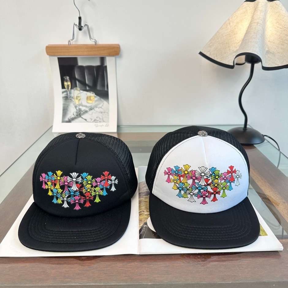 1786167922911424.jpg マルチカラー クロスモチーフ メッシュキャップ クロムハーツ キャップ 偽物