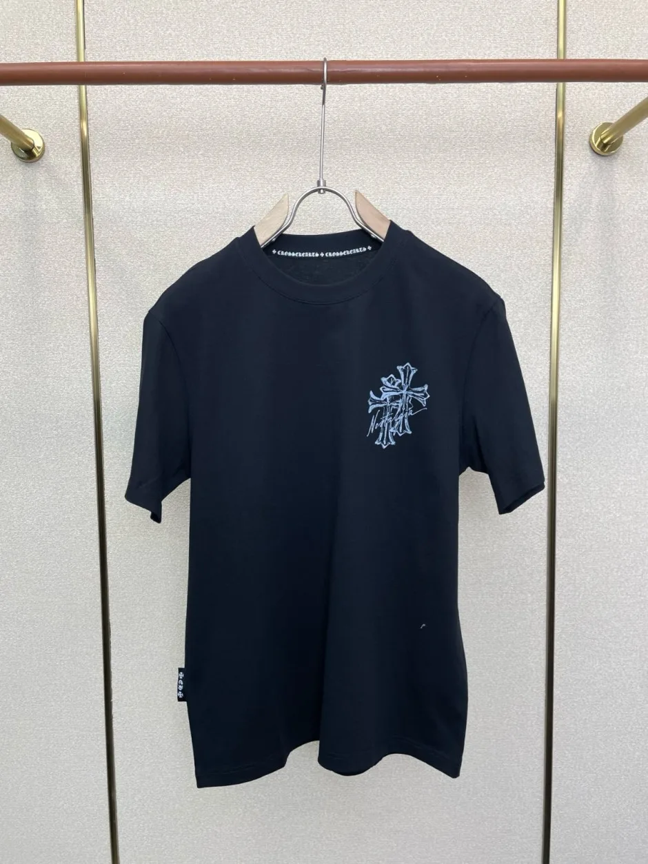 クロムハーツ Tシャツ 偽物 プリント カジュアル クルーネック 半袖Tシャツ