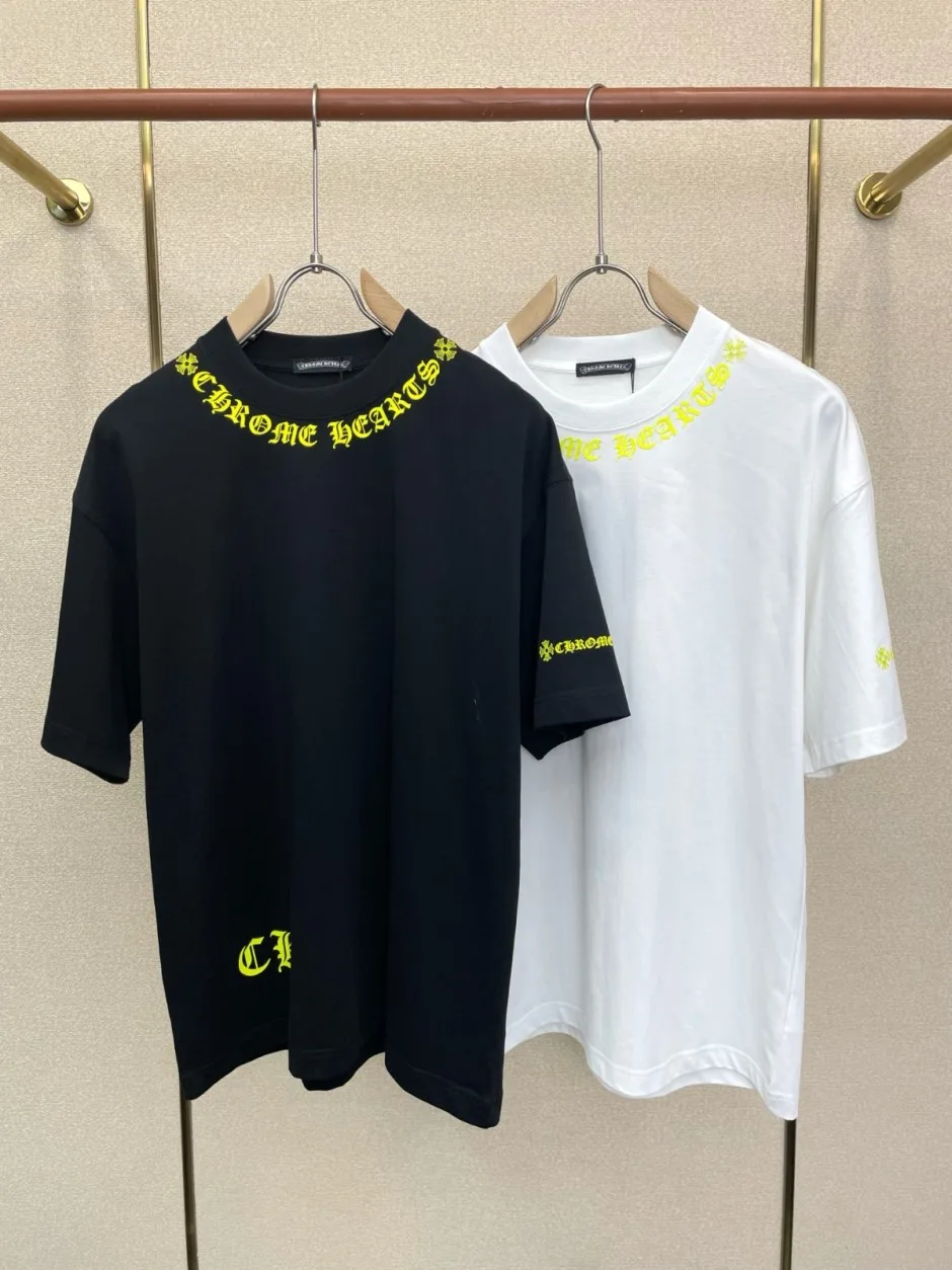 カジュアル おしゃれ クロムハーツ Tシャツ 偽物 クルーネック 半袖Tシャツ