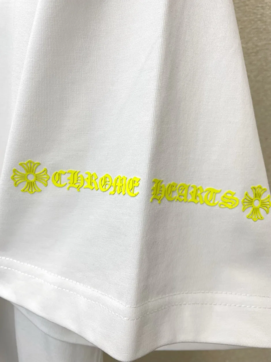 カジュアル おしゃれ クロムハーツ Tシャツ 偽物 クルーネック 半袖Tシャツ