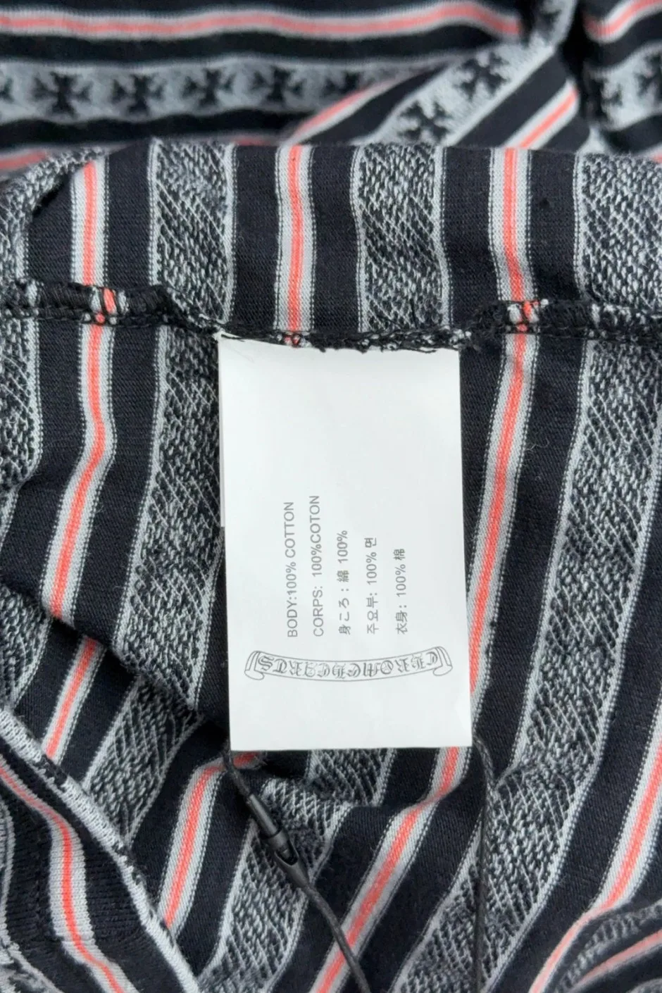 1786261666875945.jpg クロムハーツ Tシャツ 偽物 コットン おしゃれ 総柄 長袖 ポロシャツ