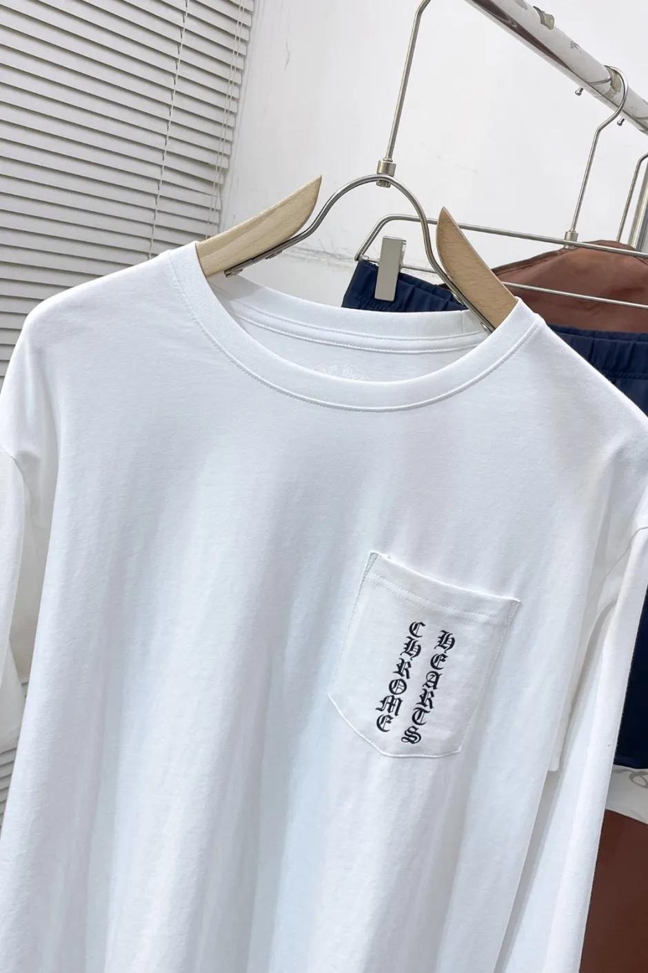 1786262674260977.jpg ストリート カジュアル クロムハーツ Tシャツ 偽物 コットン 長袖Tシャツ ホワイト