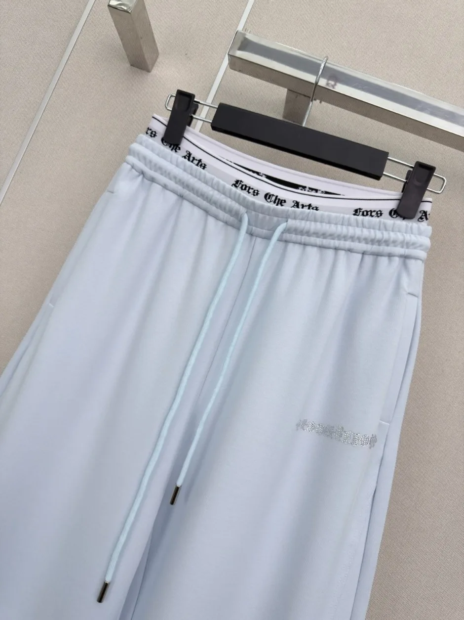 1786326734518724.webp ウエストロゴ スウェットパンツ クロムハーツ パンツ 偽物 ライトブルー