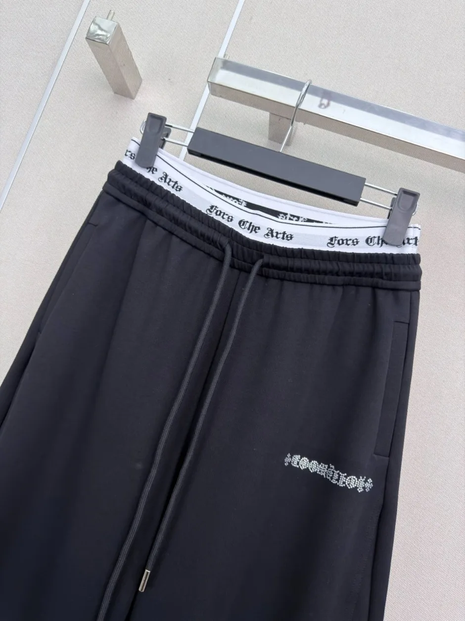 1786326854102885.webp ウエストロゴ スウェットパンツ クロムハーツ パンツ 偽物 ブラック