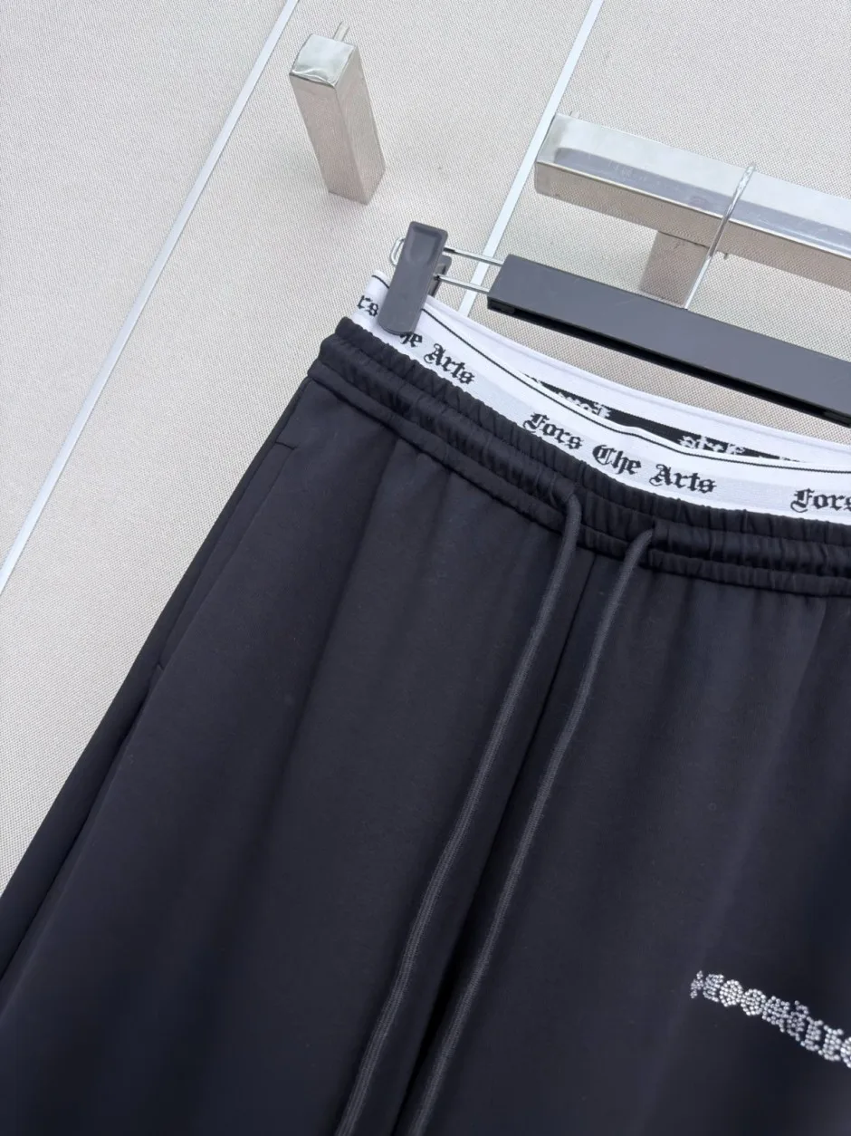 1786326858961108.webp ウエストロゴ スウェットパンツ クロムハーツ パンツ 偽物 ブラック
