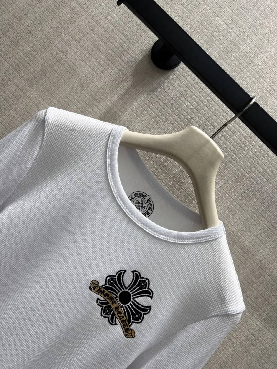 1786330526113869.webp ストリート カジュアル クロムハーツ Tシャツ 偽物 長袖Tシャツ ホワイト