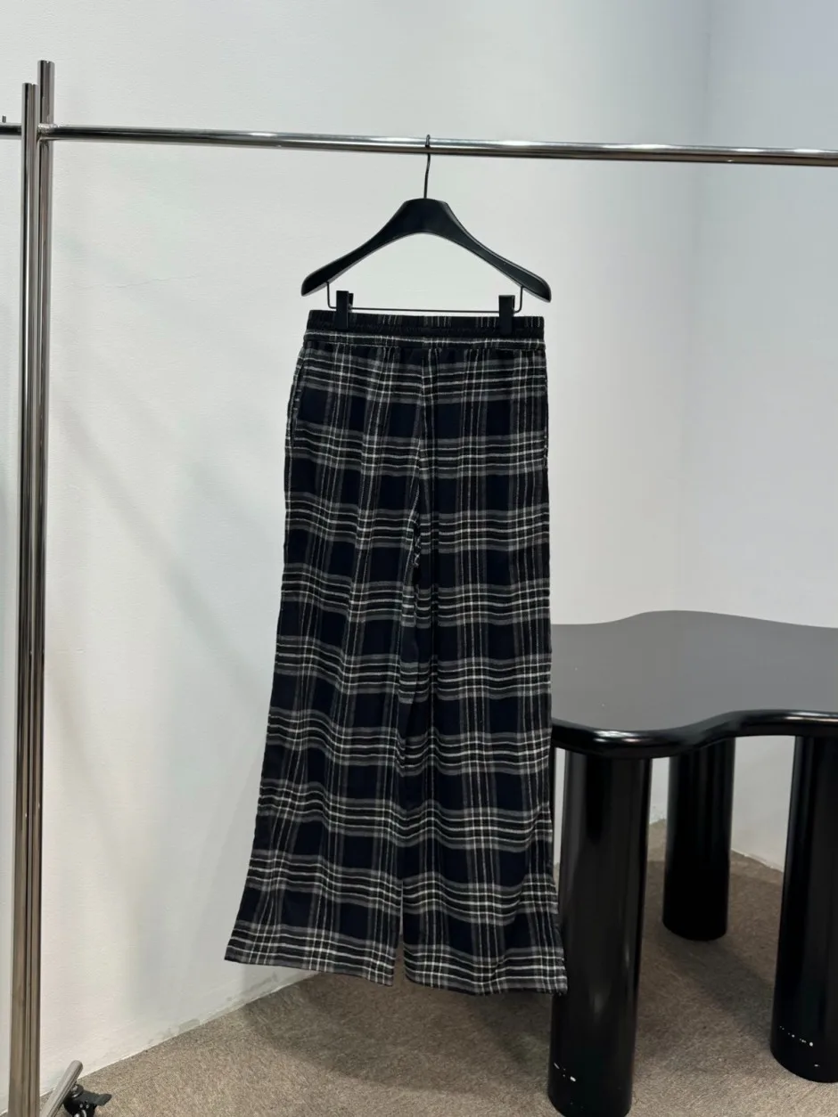 1786332671253170.webp カジュアル クロムハーツ パンツ 偽物 チェック柄 ワイドイージーパンツ ユニセックス