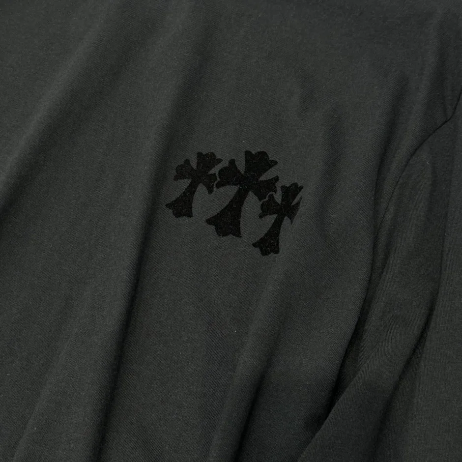ユニセックス 人気 カジュアル クロムハーツ Tシャツ 偽物 クロスモチーフ 長袖Tシャツ