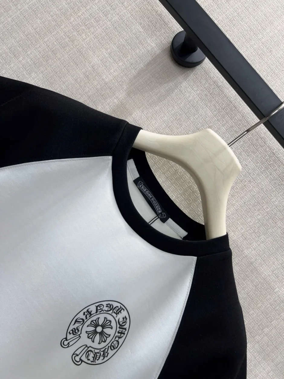 1786337907958914.webp 配色 ラグランスリーブ 半袖Tシャツ クロムハーツ Tシャツ 偽物 ホワイト