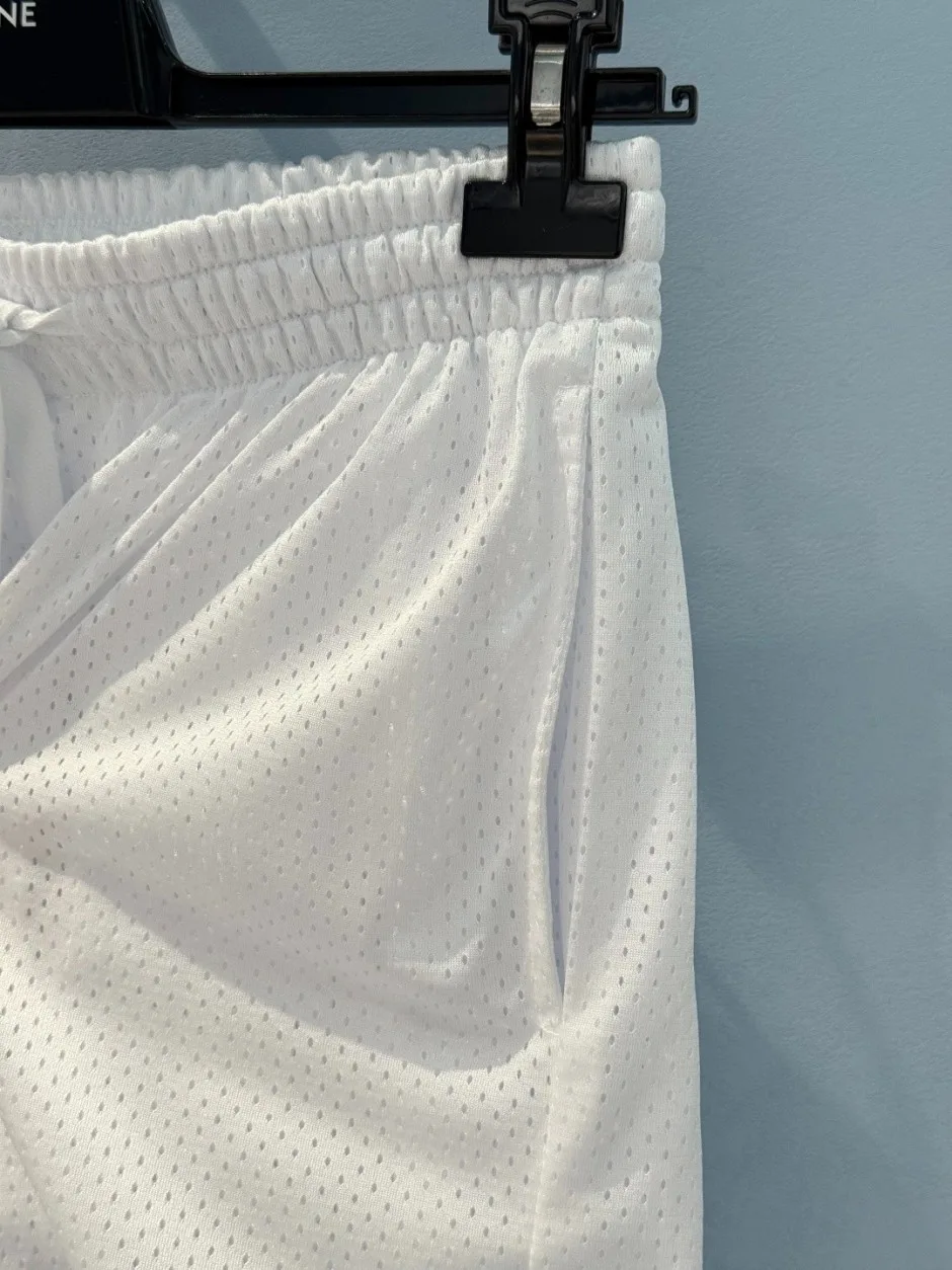 カジュアル コットン クロムハーツ パンツ 偽物 メッシュショートパンツ ホワイト