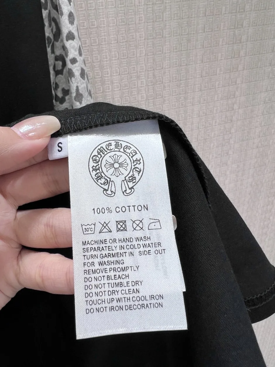 1786348081380802.webp レオパード柄 ラグランスリーブ 長袖Tシャツ クロムハーツ Tシャツ 偽物 ブラック