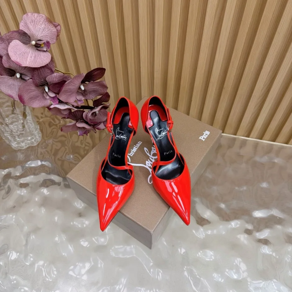 エレガント パテントレザー ハイヒール クリスチャン・ルブタン パンプス コピー レッド