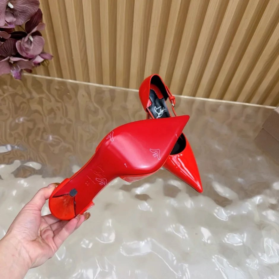 エレガント パテントレザー ハイヒール クリスチャン・ルブタン パンプス コピー レッド