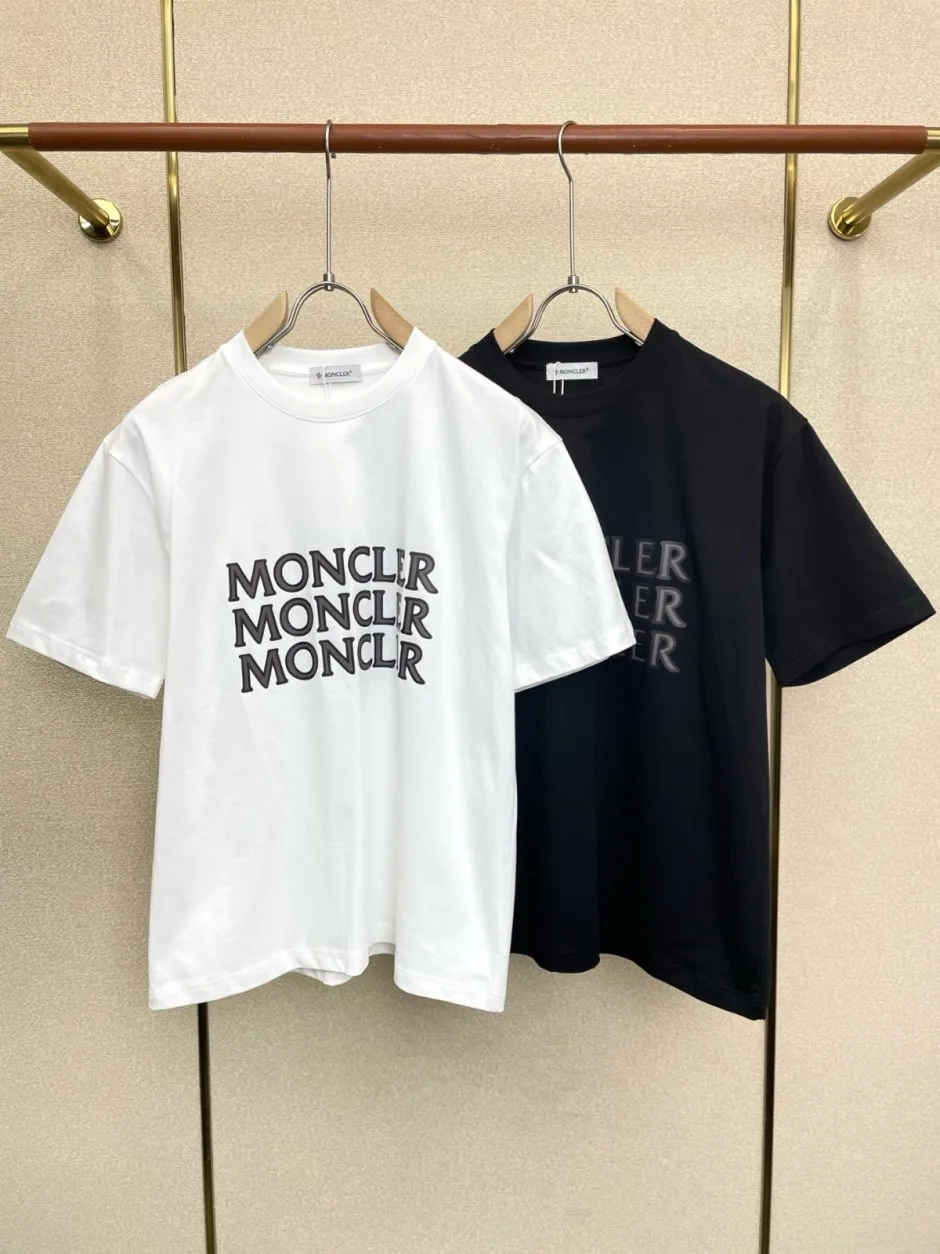 1786431110666777.webp カジュアル ロゴプリント モンクレール Tシャツ 偽物 クルーネック 半袖Tシャツ