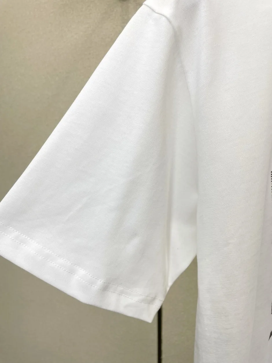 1786433364232419.webp お洒落 プリント モンクレール Tシャツ 偽物 クルーネック 半袖Tシャツ