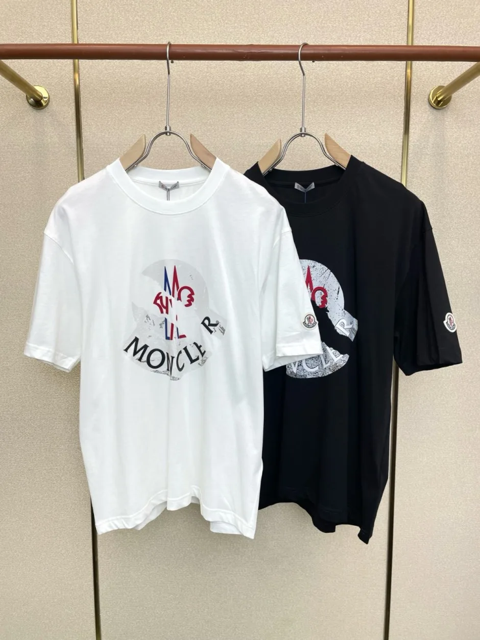 1786434463524000.webp カジュアル プリント モンクレール Tシャツ 偽物 クルーネック 半袖Tシャツ