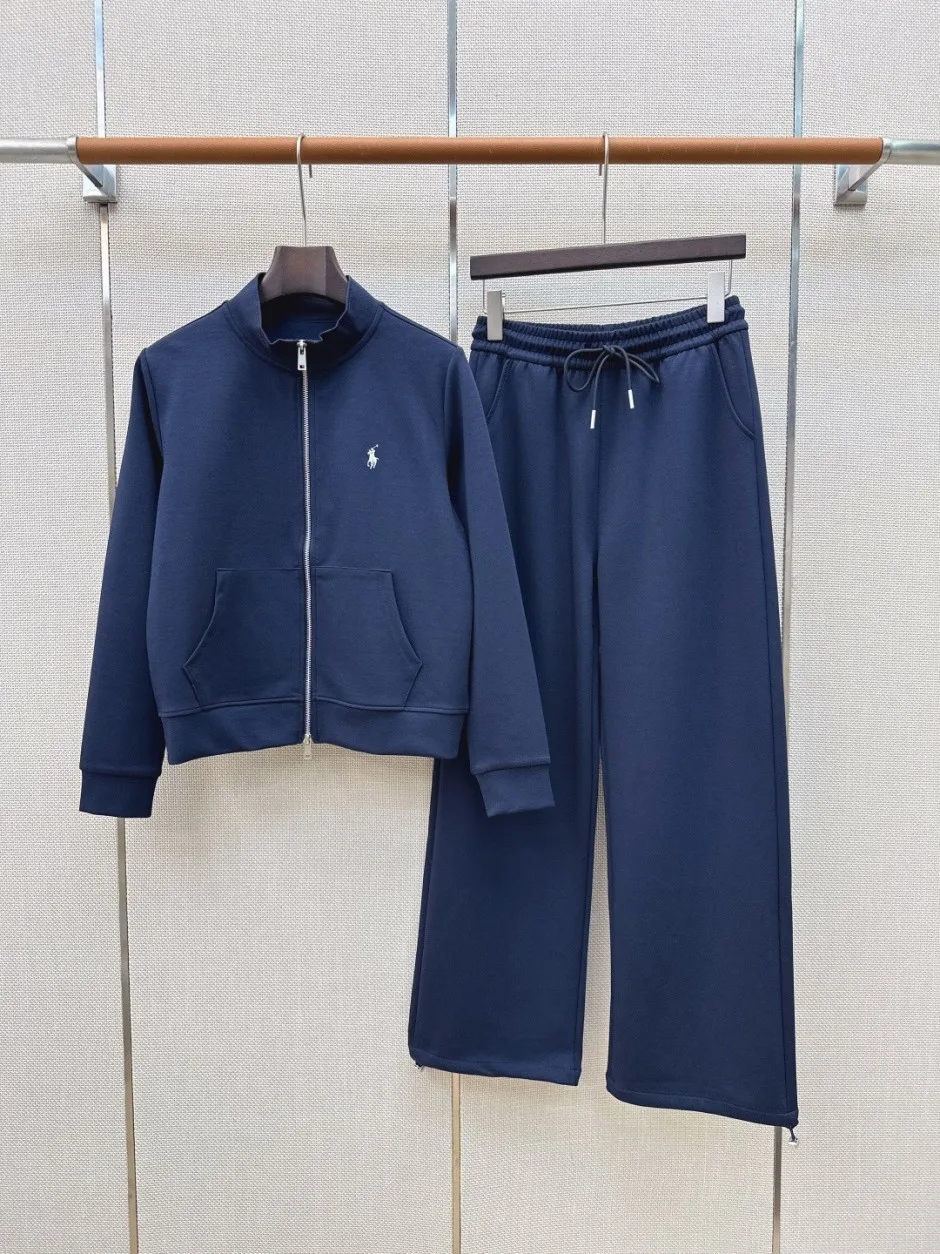 トラックジャケット＆ワイドパンツ 上下セット ラルフローレン セットアップ 偽物 ネイビー