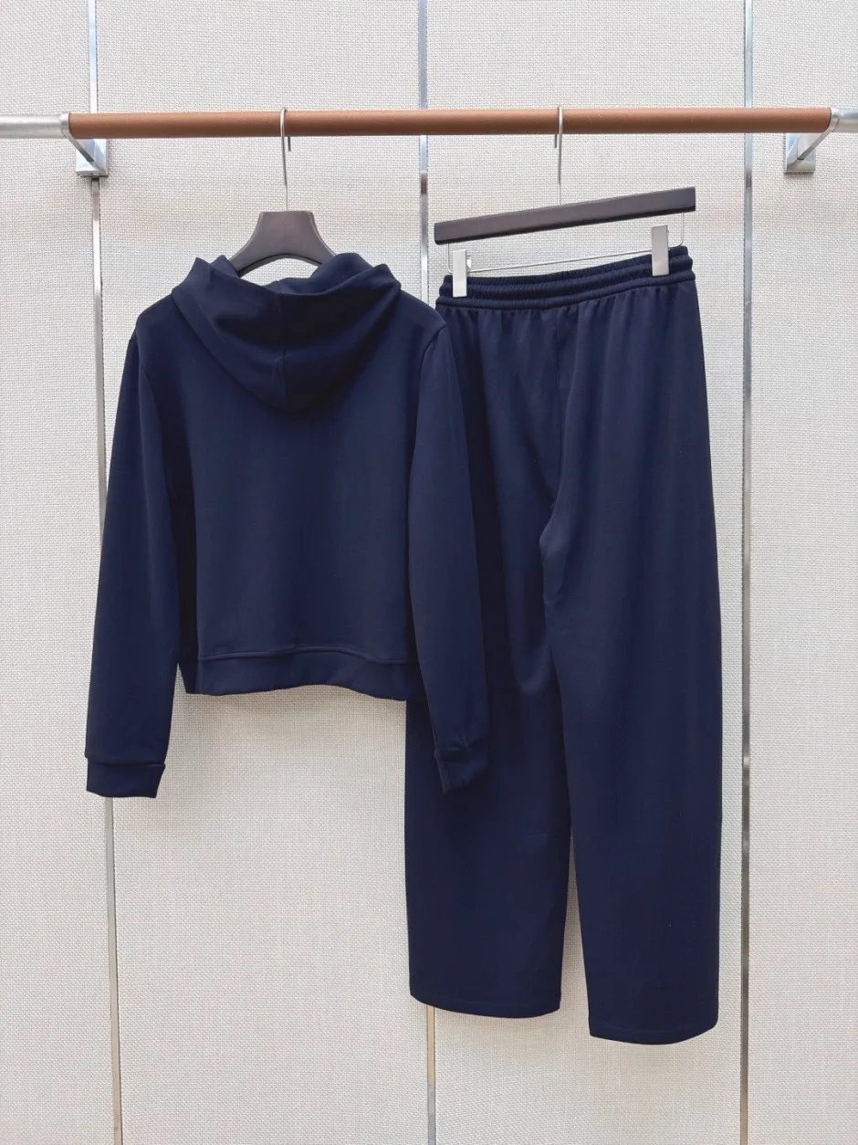 ラルフローレン セットアップ 偽物 ジップアップパーカー＆ワイドパンツ 上下セット ネイビー