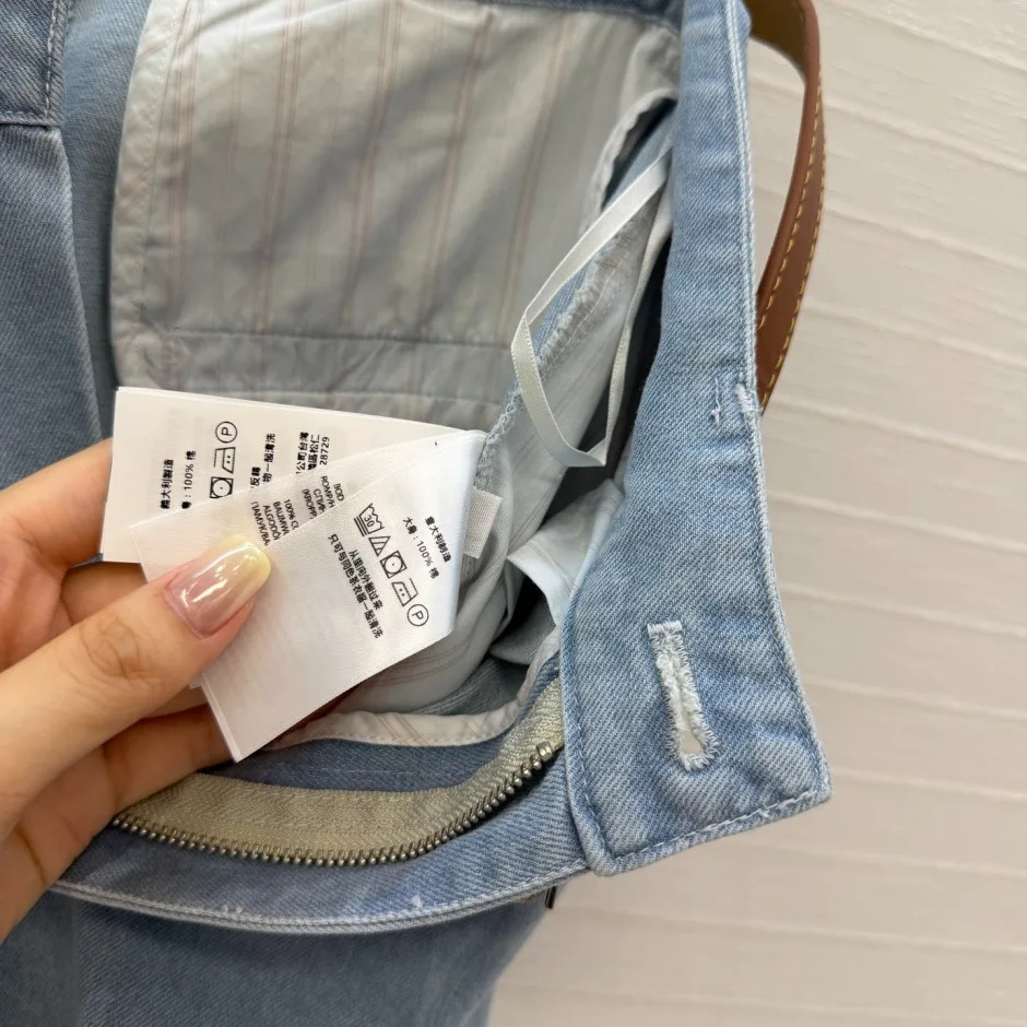 1786589954749891.webp ベルト付き ワイドデニムパンツ ラルフローレン ジーンズ 偽物 合わせやすい