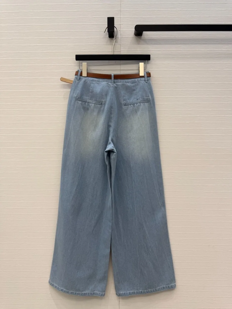 1786589957987032.webp ベルト付き ワイドデニムパンツ ラルフローレン ジーンズ 偽物 合わせやすい