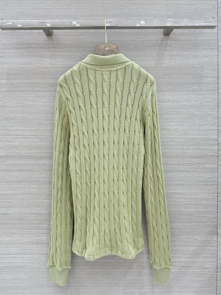 1786610636433791.webp ケーブル編み ラルフローレン セーター コピー ポニー刺繍 長袖ポロニット グリーン