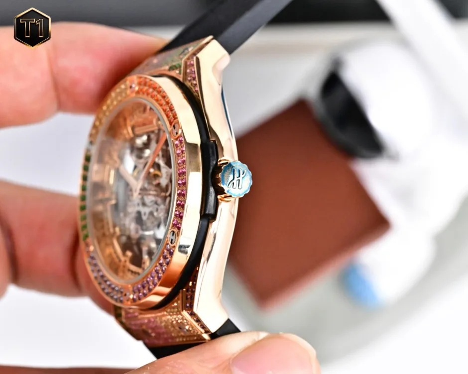 マルチストーン メンズ ウォッチ スケルトン ウブロ 時計 コピー 45mm