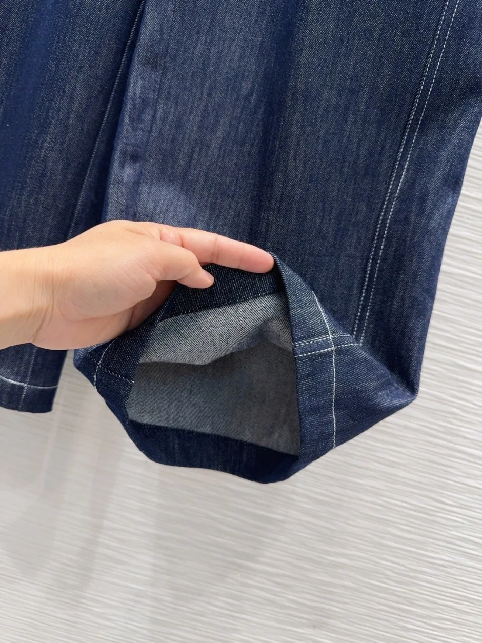 ロゴ入り ダブルウエスト デニムパンツ アレキサンダーワング ジーンズ コピー ブルー