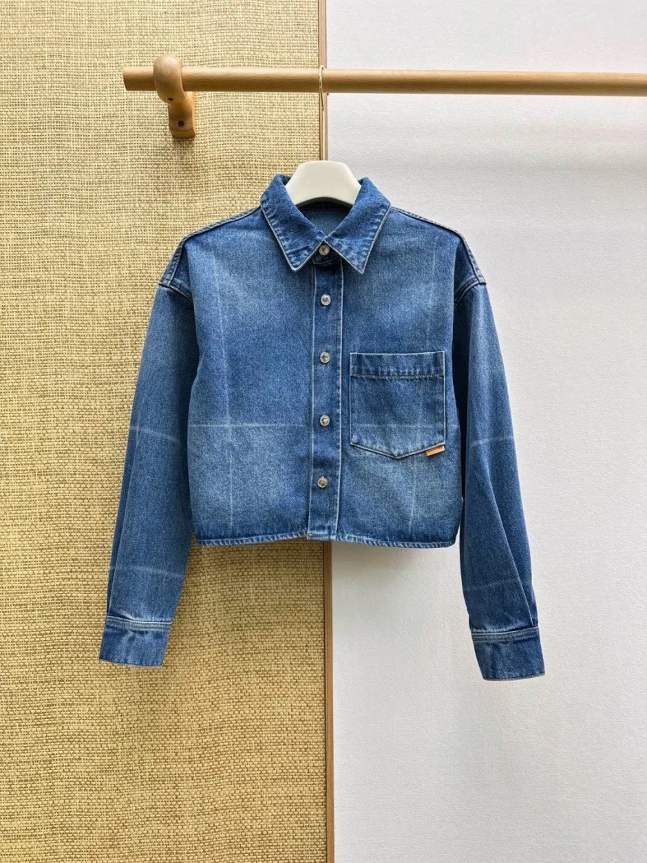 カジュアル デニムシャツジャケット アレキサンダーワング シャツ コピー ショート丈