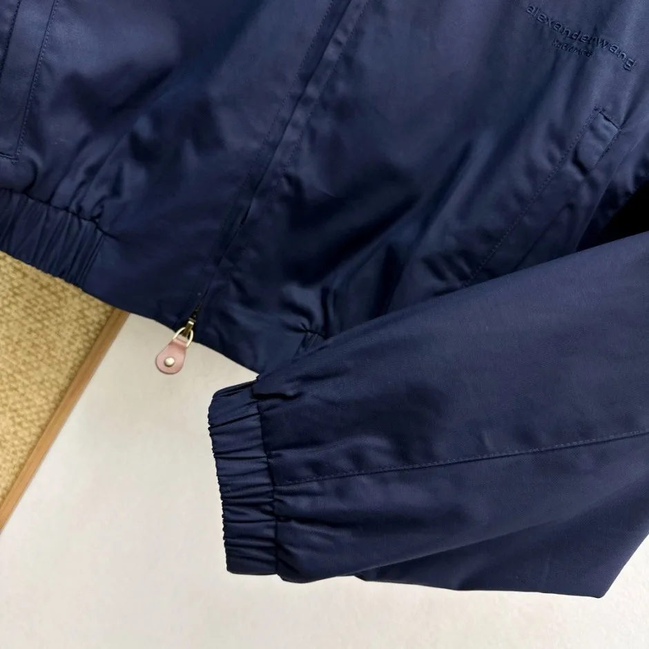 洗練された クロップド丈 ブルゾン アレキサンダーワング ジャケット コピー ネイビー