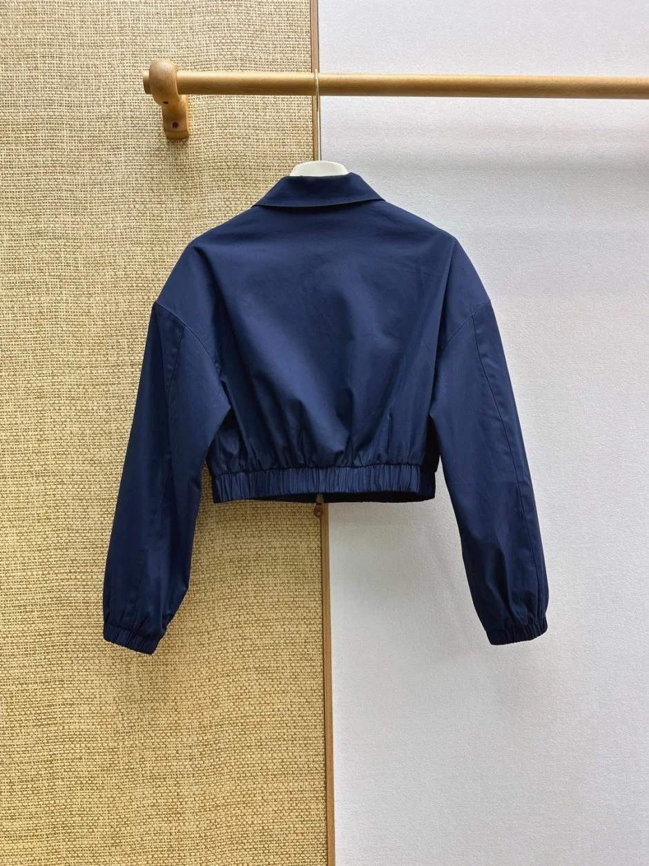 洗練された クロップド丈 ブルゾン アレキサンダーワング ジャケット コピー ネイビー