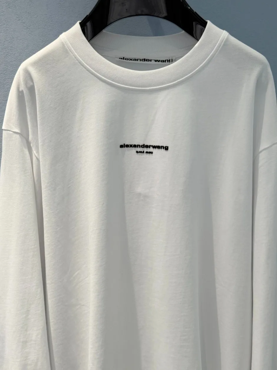 1787106265345055.webp 定番 カジュアル アレキサンダーワング Tシャツ コピー コットン 長袖Tシャツ ホワイト