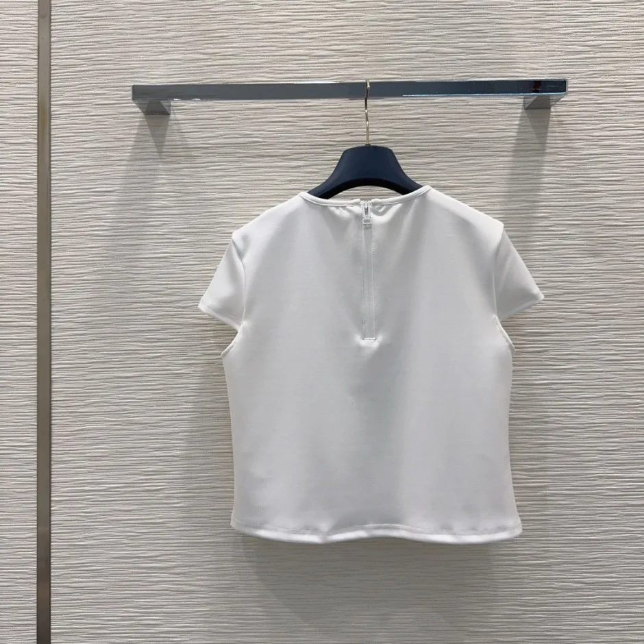 1787215249990078.webp お洒落 モノグラム ボウ トップ ルイ・ヴィトン Tシャツ コピー ホワイト