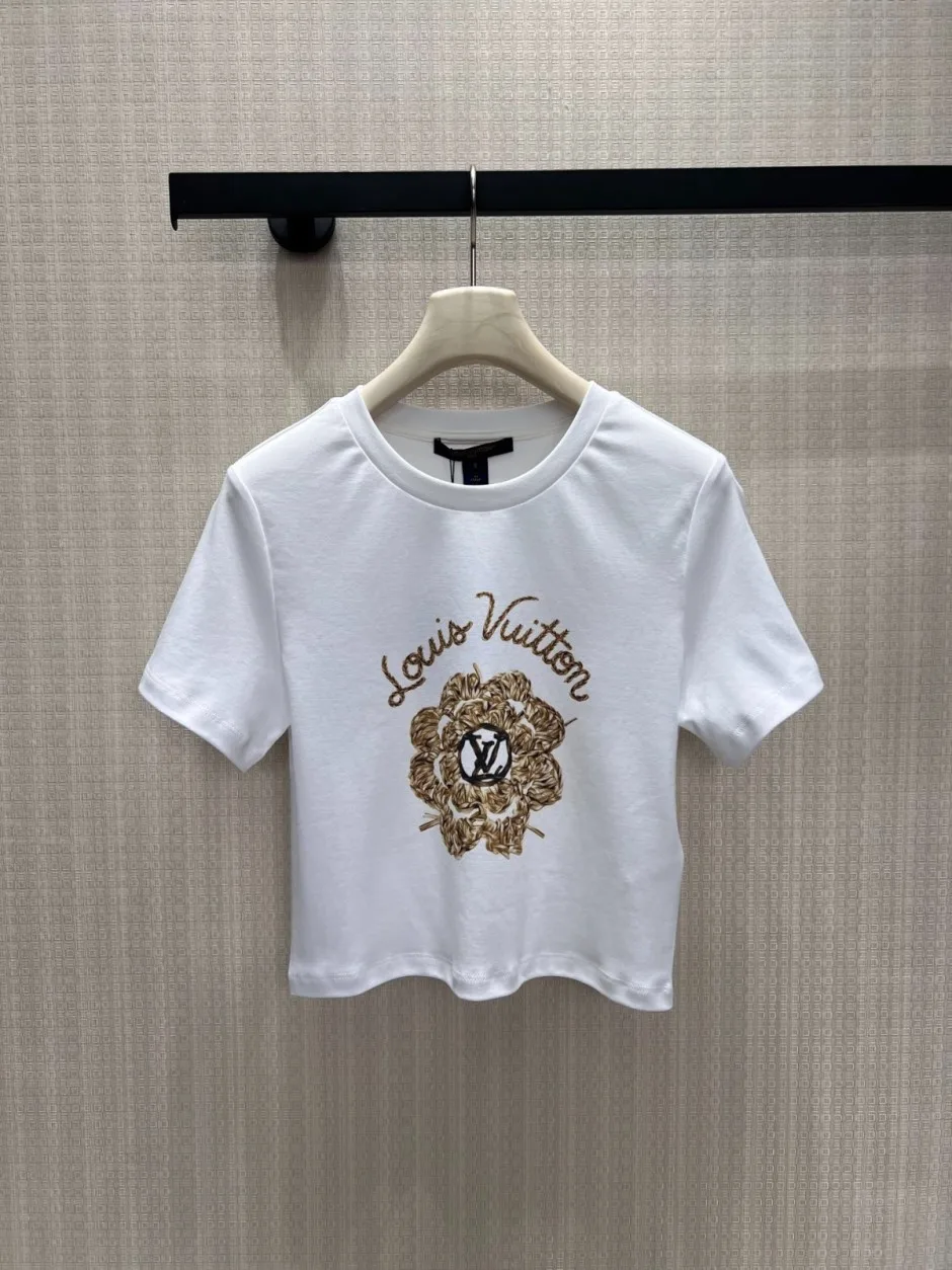 ラフィア フラワー クロップトップ ルイ・ヴィトン Tシャツ コピー 半袖Tシャツ
