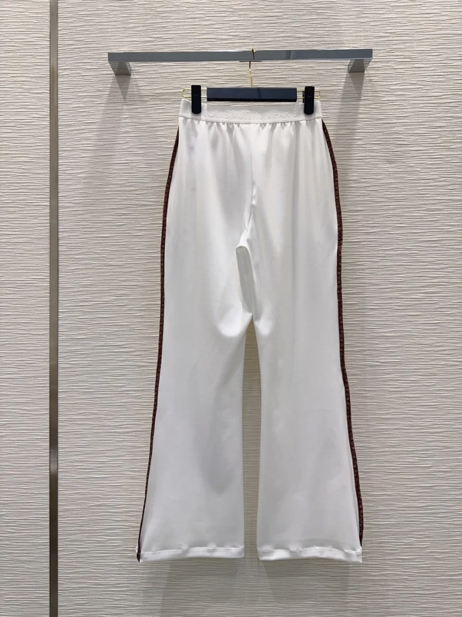 モノグラムアクセント フレアパンツ ルイ・ヴィトン パンツ コピー ホワイト