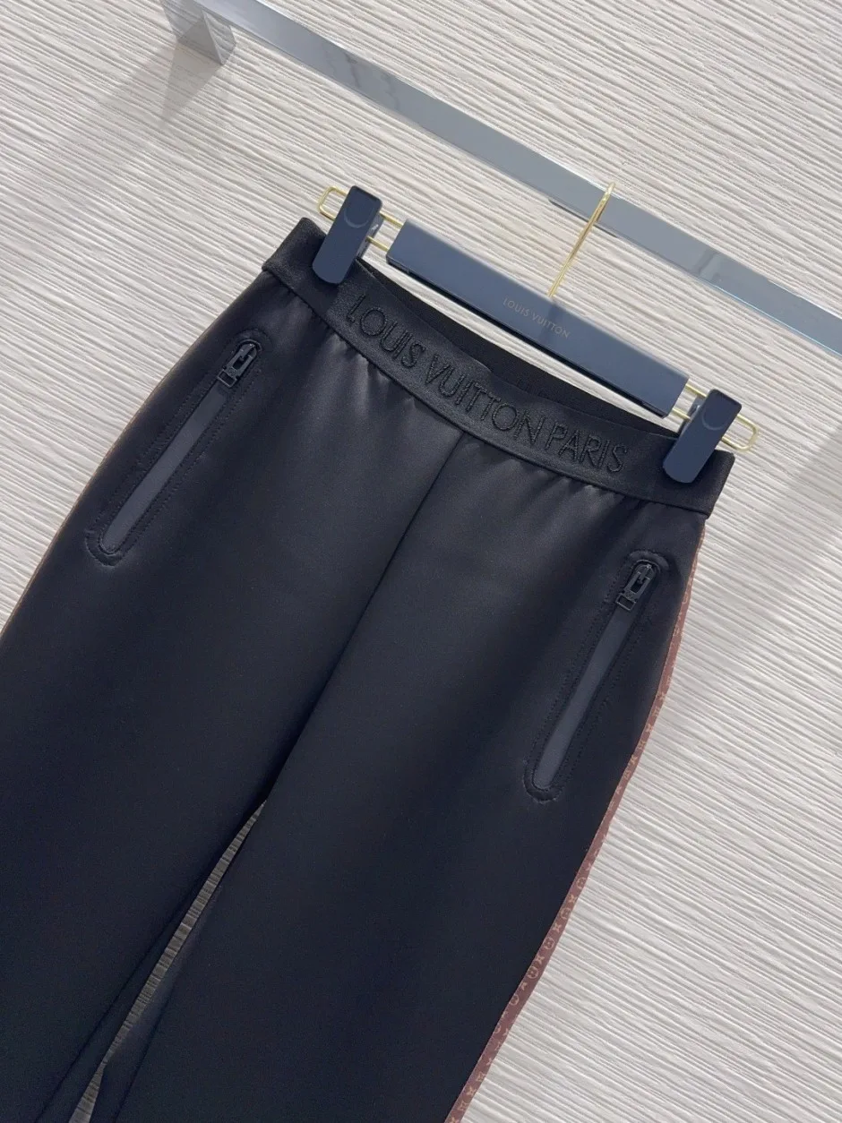 モノグラムアクセント フレアパンツ ルイ・ヴィトン パンツ コピー ブラック