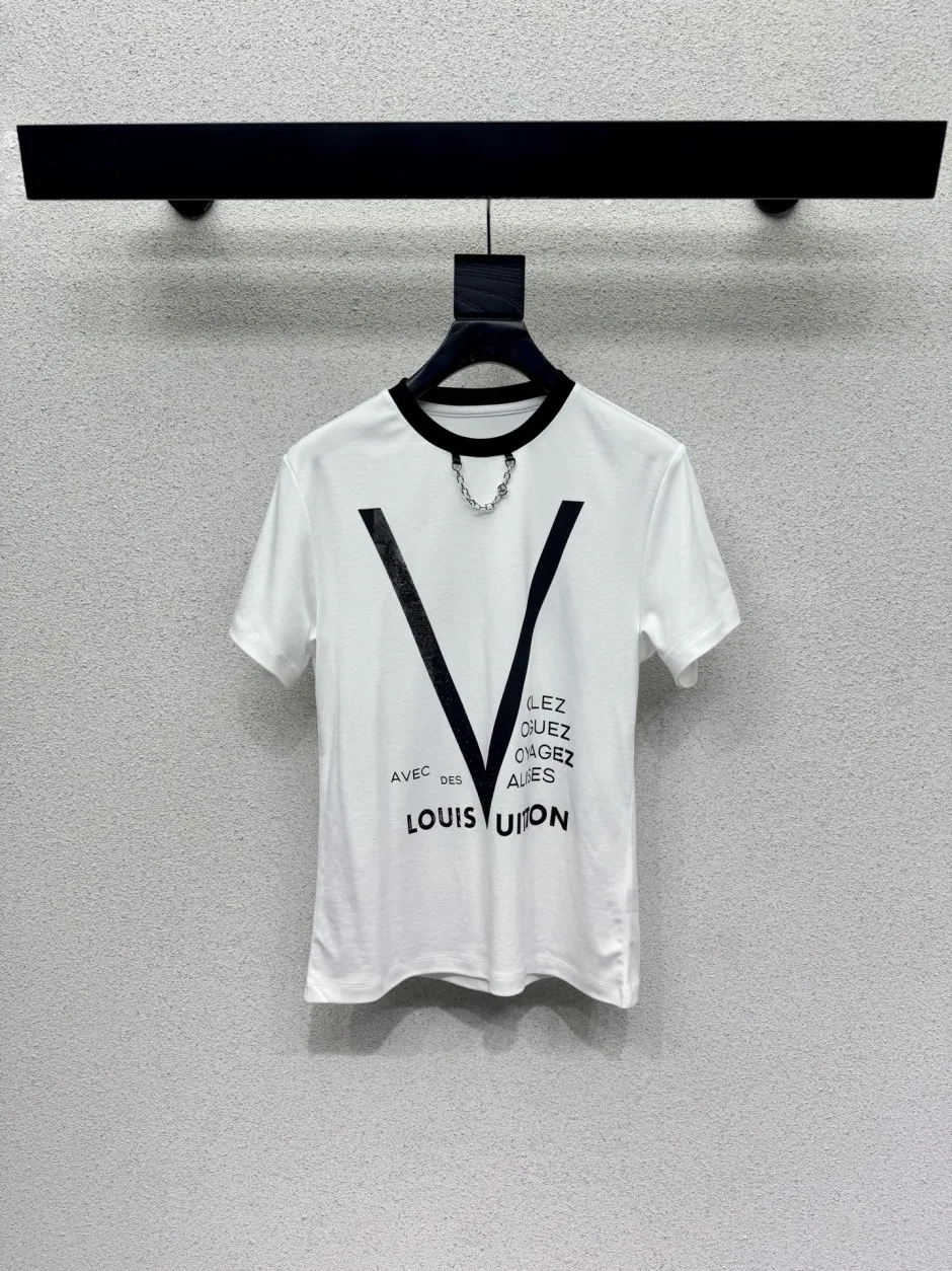 カジュアル シグネチャープリントTシャツ ルイ・ヴィトン Tシャツ コピー コットン