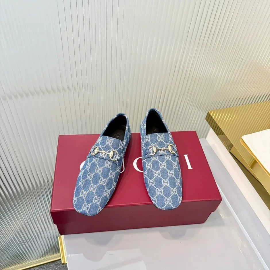 グッチ コピー クラシカル GG ホースビット ローファー レディース メンズ ブルー
