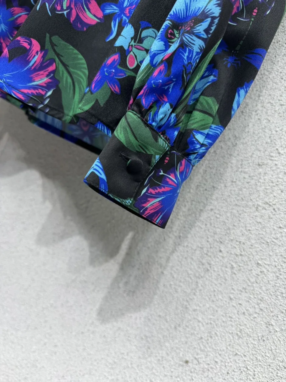 1787454863953814.webp エレガント ボタニカルプリント グッチ シャツ 偽物 レディース 長袖シャツ