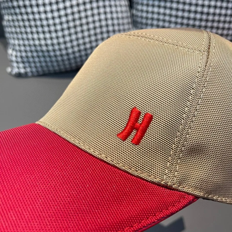 エルメス キャップ 偽物 合わせやすい バイカラー Hロゴ ベースボールキャップ