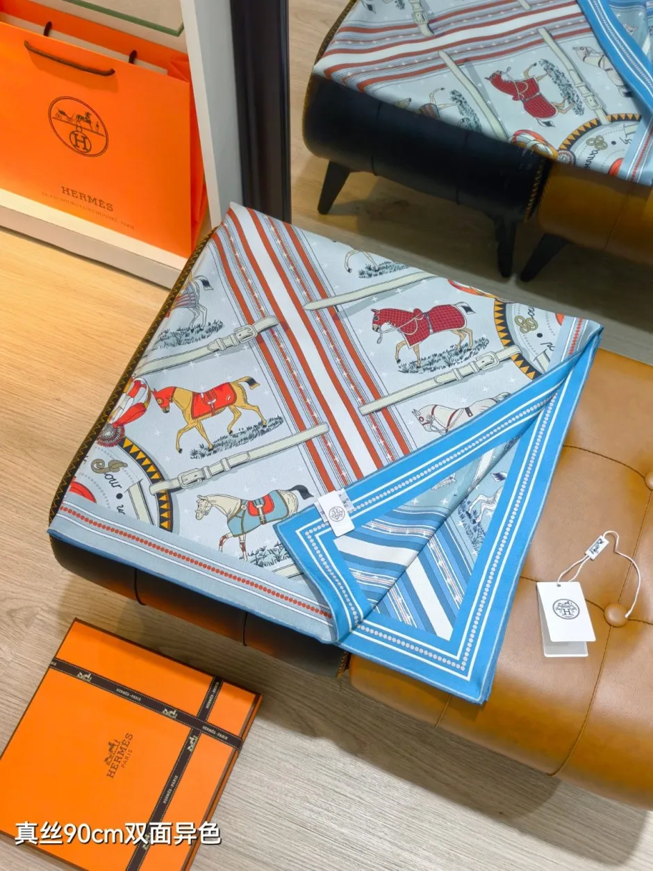 1787663563211432.webp エレガント カレ ダブルフェイス90 馬着 エルメス スカーフ コピー 両面プリン