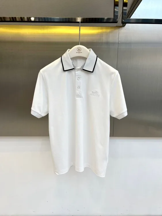 1787735845976867.webp 上品 カジュアル エルメス Tシャツ コピー 半袖ポロシャツ ホワイト