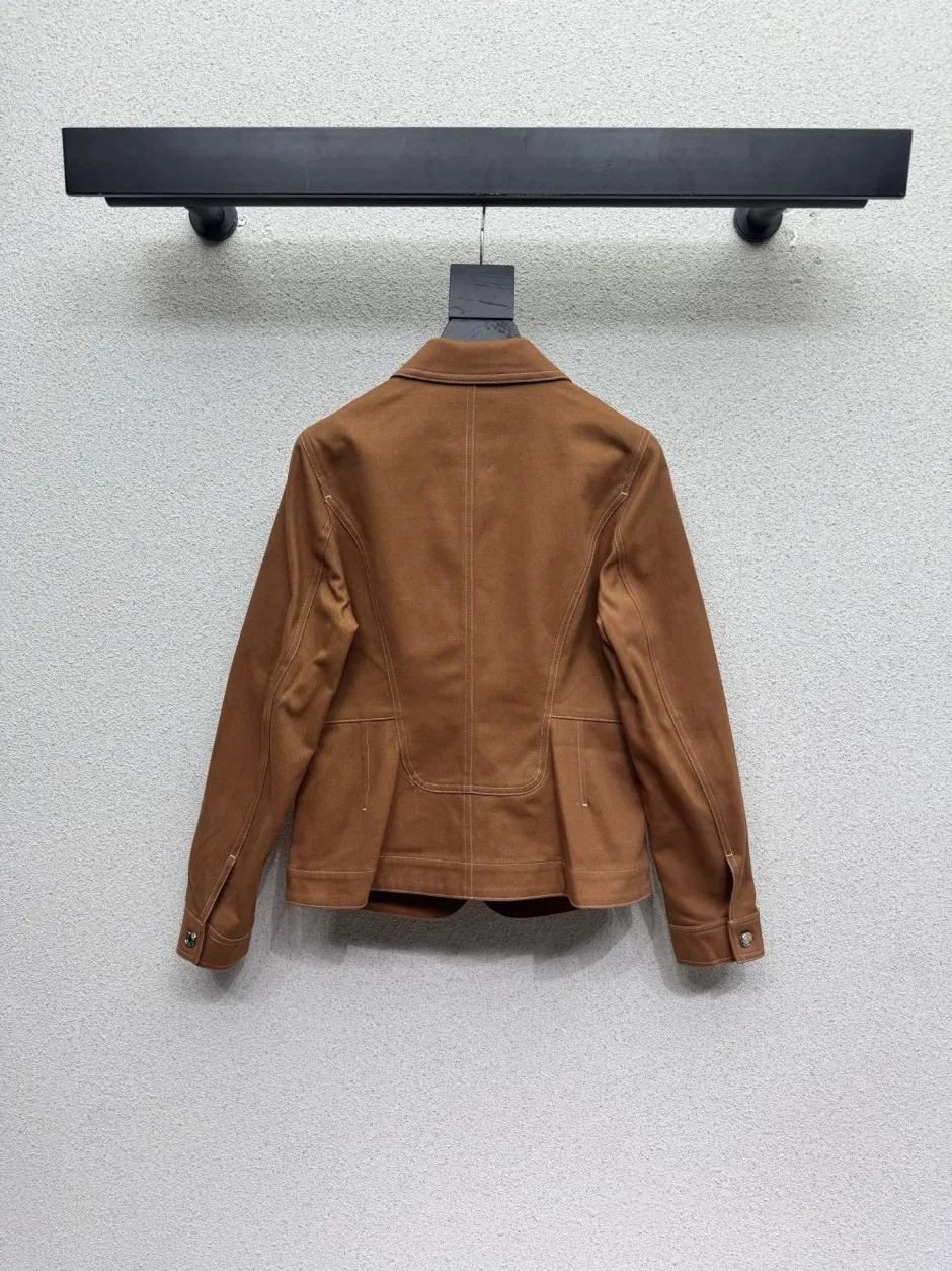 洗練された お洒落 エルメス ジャケット コピー コットン ブルゾン ブラウン