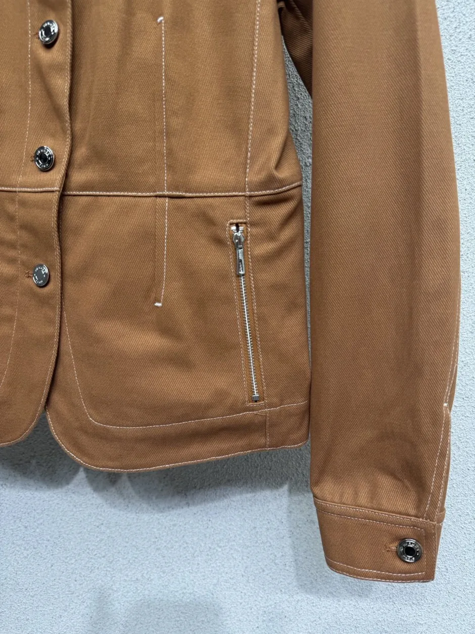 洗練された お洒落 エルメス ジャケット コピー コットン ブルゾン ブラウン